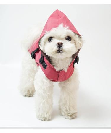 Waterproof Rain Jacket for Dogs | Reflective & Adjustable Hunders Coat with Hood - 3XL Pink for Puppies & Small to Large Dogs - Buy Online on GoSupps.com