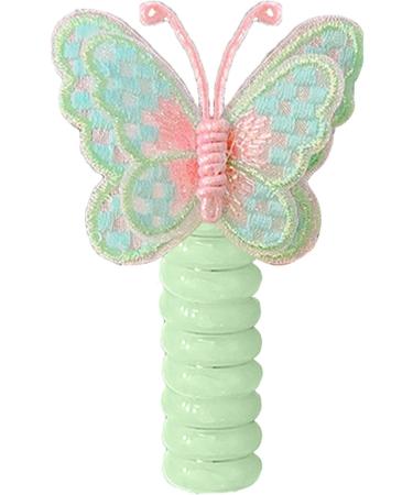 Telephone Wire Hair Bands - Ponytail Cord Hair Ties - Lovely No Damage Stretchy Hair Phone Cord Hair Ties For Daily Wear Green - Buy Online on GoSupps.com