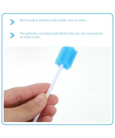 Healifty Bicarbonate Gum Swabs - 100pcs Disposable Tongue & Mouth Cleaners for Oral Hygiene - Blue Sponge Swabs for Cavity & Gum Care - Buy Online on GoSupps.com