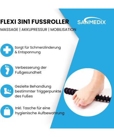 Flexi Foot Roller 3in1 - Original Footmuff for Mobilization Trigger & Fascia Massage | Relief for Plantar Fasciitis Heel Spur & Hallux Valgus - Buy Online on GoSupps.com