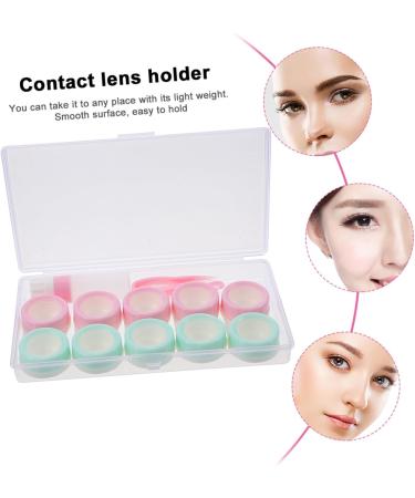 Solustrie Contact Lens Container Set - Travel Organizer with Tweezers Dustproof Holder & Mirror for International Shipping - Buy Online on GoSupps.com