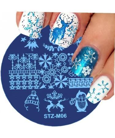 1Pcs Christmas Nail Stamping Plates - Snowflakes & Skull Manicure Template for Perfect Holiday Nails - Buy Online on GoSupps.com