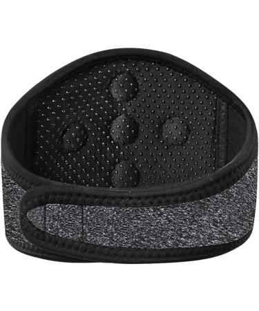 Xinchi Self-Heating Neck Support Bandage - Adjustable Ergonomic Neck Collar for Pain Relief | Breathable Velcro Fastener - Unisex Black - Buy Online on GoSupps.com