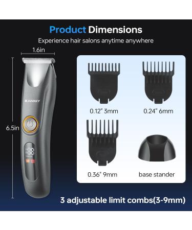 Buy Cordless Hair Trimmer for Men | T Liners Clippers with LED Light & Digital Display - Type-C Rechargeable - Buy Online on GoSupps.com
