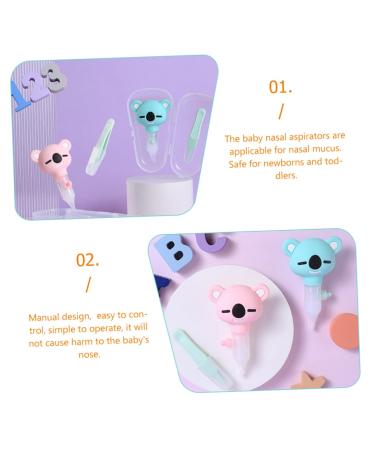 GAFOKI 2pcs Silicone Newborn Nasal Aspirator | Infant Nose Sucker Detergent | Baby Nasal Cleaner Suction Bulb | Manual Attractor for Infants - Buy Online on GoSupps.com