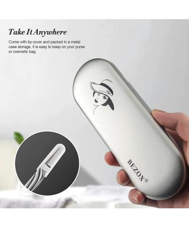 BEZOX Blackhead Tweezer and Acne Needle Set - Stainless Steel Comedone Extractor Kit - Buy Online on GoSupps.com