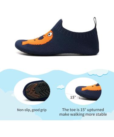 Kids Non-Slip Water Sport Shoes for Beach & Pool | Quick Dry Aqua Socks for Boys & Girls | Size 13/13.5 UK | Orange - Buy Online on GoSupps.com