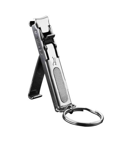 Foldable Nail Clippers | Stainless Steel Nail Clippers for Men | Compact Nail Clippers Portable Nail Clippers for Thick Nails Ultra Thin Foldable Safety Lock Wide Mouth