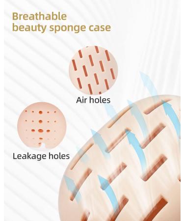Annaove Makeup Sponge Holder - Silicone Beauty Blender Case for Travel, Multifunctional and Portable with Clean and Hang Feature (Light Beige) - Buy Online on GoSupps.com