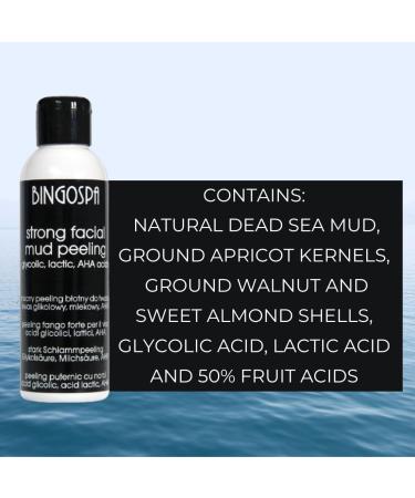 Strong Facial Mud Peeling with Glycolic Lactic & AHA Fruit Acids - 120 ml | BINGOSPA - International Shipping Available - Buy Online on GoSupps.com