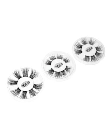FRCOLOR 3boxes Fake Eyelashes Beauty Eyelashes Chic Eyelashes False Lash Extensions Sectional Type Makeup Accessory False Eyelashes Makeup Eyelashes Chemical Fiber Dense Decorate
