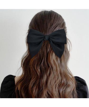 Cinaci 8 Pieces Big Oversized Silky Satin Hair Bow Barrettes Bow Hair Clips Accessories for Women Girls Teens Kids - Buy Online on GoSupps.com