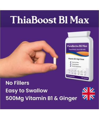 Thiamine 500 mg Mega Dose ThiaSoothe High-Potency Vitamin B1 and Ginger Supplement for Full-Spectrum Wellness (hcl not Cheap ntirate) (30) - Buy Online on GoSupps.com