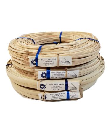 1 Pound Coil of Flat Oval Reed for Basket & Seat Weaving  Natural Color  Any Width  3/16 1/4 3/8 1/2 (3/16)