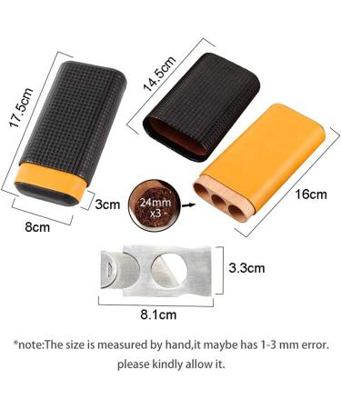 Travel Cigar Humidor Portable Cigar Case Leather Cigar Case Cigar Storage Box for Travel Business Packed with Nice Gift Box - Buy Online on GoSupps.com