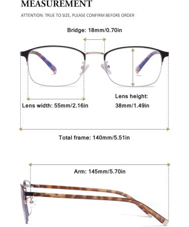 Vevesmundo Multifocal Blue Light Filter Glasses for Men - Set of 4 Reading Glasses (Strengths +1.0 to +3.5) - Premium Eye Protection - Buy Online on GoSupps.com