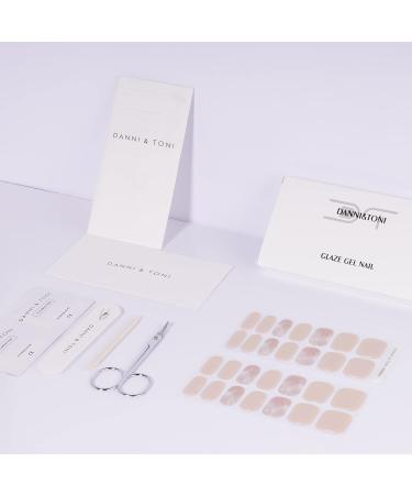 Danni & Toni Half-Hardened Gel Nail Films Biachide Dreams Pale Brown Pink Gold Foil Self-Adhesive Nail Stickers 28 Wraps Perfect for DIY Nail Art - Buy Online on GoSupps.com