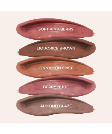 Just Herbs Organic Liquid Lipstick Kit - Set of 5 Hydrating Lip Colors (Nudes & Browns) - Paraben & Silicon Free - 1.6 fl oz - Buy Online on GoSupps.com
