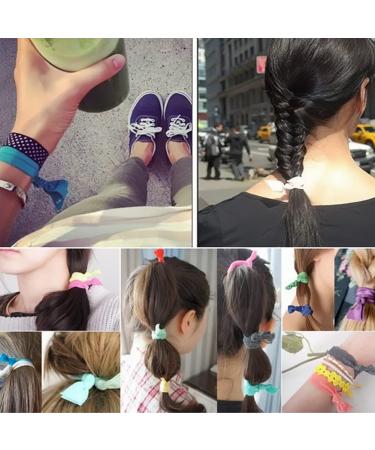100pcs Colorful Elastic Hair Ties - No Crease Ponytail Holders for Women & Girls - Buy Online on GoSupps.com