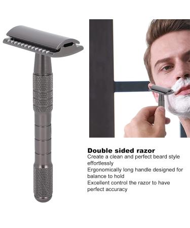 Premium Double Edge Metal Razor for Men - Reusable Traditional Shaving Solution - Buy Online on GoSupps.com
