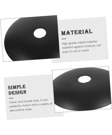 Artibetter 6pcs Chandelier Base Tray Lampara De Escritorio Led Vintage Lamp Metal Lamp Cover Desk Lamp Gasket Black 5X5X2CM - Buy Online on GoSupps.com