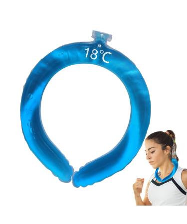 Wearable Cooling Wrap | Reusable Neck Coolers for Hot Weather | Wearable Cold Gel Ice Pack Cooling Neck Wraps Tube Below 18 for Sports Gym Cycling Running Hiking Pochy Three Generations Blue