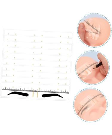 FOMIYES 50pcs Eyebrow Positioning Ruler Tools Eyebrow Makeup Stencil Brow Template Eyebrow Trimming Sticker 18.00X3.80X0.10CM Yellow - Buy Online on GoSupps.com