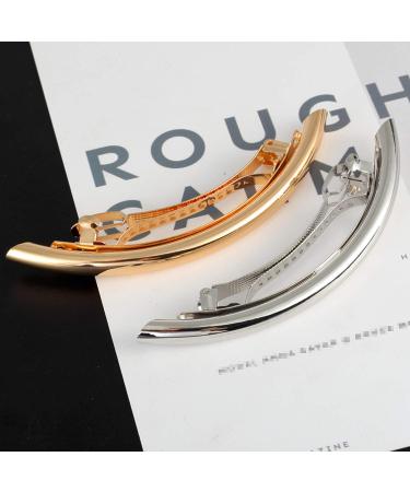 PPX Vintage Style Metal Alloy Barrette Hair Clip - Elegant Gold & Silver Tone for Women & Girls - Buy Online on GoSupps.com