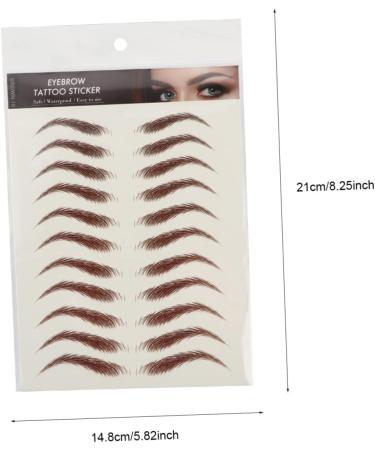 Housoutil 4 Sheets Waterproof Eyebrow Stickers Eyebrow Tools Eyebrow Transfer Stickers Water Proof 3d Cosmetic 21x14.8cm Brown - Buy Online on GoSupps.com