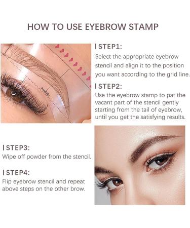 Eyebrow Stamp Waterproof Brow Kit Professional Eyebrow Powder Brow Stamp Shaping Kit 10 Reusable Eyebrow Stencils 2 Eyebrow Pen Brushes Dark Brown - Buy Online on GoSupps.com