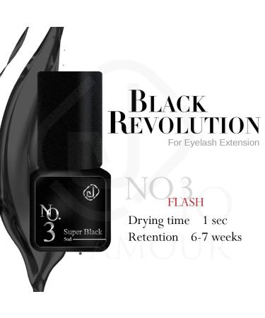 JO Amour Super Black Glue No.3 - 1 Second Lash Extension Adhesive for Eyelash Extensions | 5ml | Fast Shipping Worldwide - Buy Online on GoSupps.com