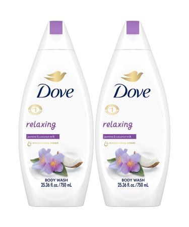 Dove Body Wash 2-Pack Relaxing with Lavender Oil & Rosemary Extract for Softer Smoother Skin 25.4 Oz Ea