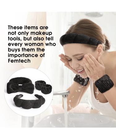 PONMMOQ Multifunctional Headband for Women - Cute Girl Style Headbands in Black - Ideal for Washing Face, Spa, Makeup, Skincare and Hair Care - Buy Online on GoSupps.com