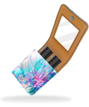 Travel Lipstick Organizer Case - Portable Makeup Bag with Mirror | Colorful Floral Design - A810e4btok - Buy Online on GoSupps.com
