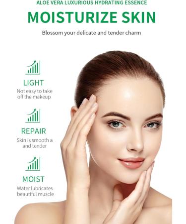 2pcs Essence d'aloe vera S rum hydratant Hydratation douce Hydrate le visage l'illumine et l'adoucit 2pcs*30ml serum - Buy Online on GoSupps.com