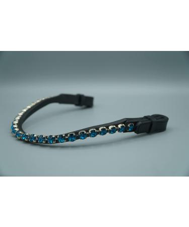 Generous head straps with quick lock and 10mm stone horse Horse brow band (warm blood xl 45 cm petrol) Warmblood XL 45 cm petrol - Buy Online on GoSupps.com