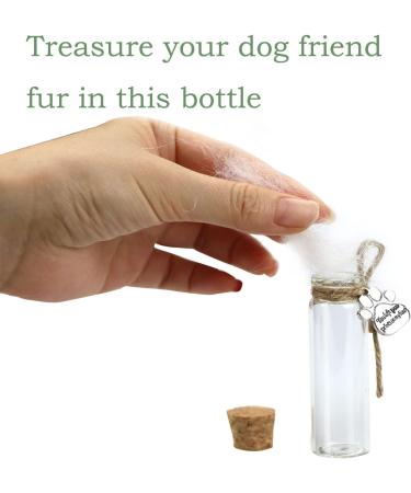 Pet Hair Memorial Bottle Glass Vial For Ashes Or Hair Dog Or Cat Keepsake Pet Loss Gift (Bottle) - Buy Online on GoSupps.com