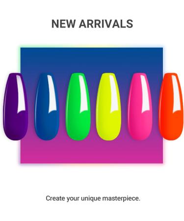 Beetles Neon Gel Nail Polish Set - 6 Colors Neon Orange, Hot Pink, Blue, Yellow, Green, Purple - Soak Off UV Gel Kit for Nails - Neon Collection - Perfect Gift - Buy Online on GoSupps.com