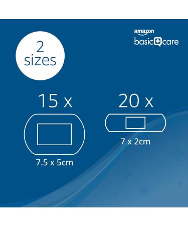 Amazon Basic Care Waterproof Plasters - Transparent Second Skin High Protection 35 Pieces Per Pack - International Shipping Available - Buy Online on GoSupps.com