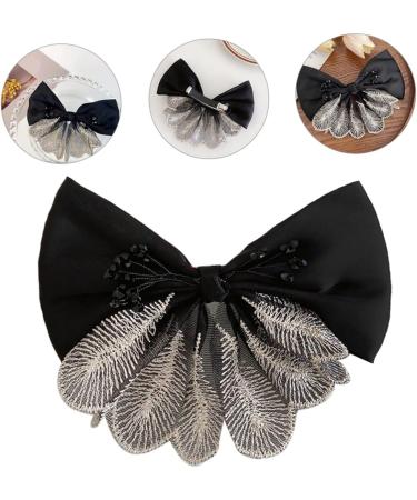 FOMIYES Bow Hairpin Headress Bow Womens Hair Clips Black Hair Bow Hair Ties for Women Bowknot Hair Pin Womens Hair Accessories Xmas Bowknot Headwear Bow Ribbon Fabric Halloween Miss - Buy Online on GoSupps.com
