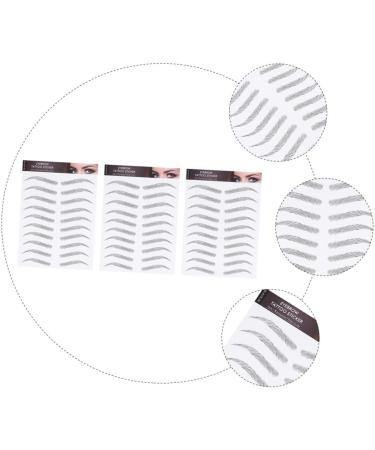 SOESFOUFU Iaff Sticker 3 sheets False Artificial Tool Fake Waterproof Eyebrow Decal Stickers Transfer Temporary Brow Black - Buy Online on GoSupps.com
