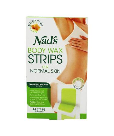 Nad's Body Wax Strips For Normal Skin 24 Strips