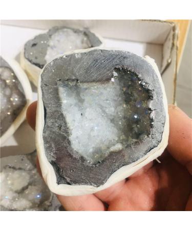 Specimen Natural Agate Geode Slice Quartz Electroplated Cluster Crystal Points 1pc ERBDRGAZ - Buy Online on GoSupps.com