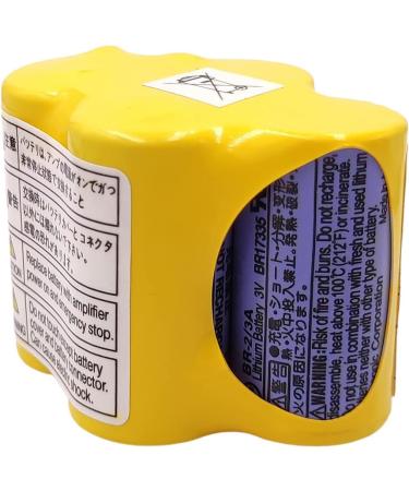 Pack of 4 BR-2/3AGCT4A 6V 4400mAh Replacement Battery for FANUC A98L-0031-0025 CNC System - Black Plug Connector - International Shipping Available - Buy Online on GoSupps.com