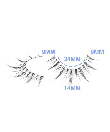 Wiwoseo 3D False Eyelashes - Japanese Spiky & Wispy Lashes, 16MM, 10 Pairs - Buy Online on GoSupps.com