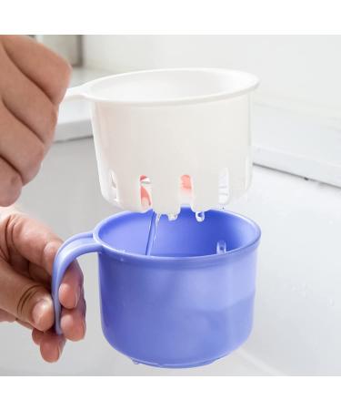 Denture Cup with Strainer and Lid - Large False Teeth Bath Cup for Soaking/Storing - 10.6 Oz Capacity - 1 Count - Buy Online on GoSupps.com