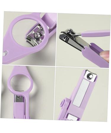 Ipetboom 1pc Nail Clippers Portable Nail Cutters Cat Claw Trimmer Small Dog Nail Puppy Nail Cuticle Clippers Toenails Clippers Toenail Clipper Magnifier Purple Child Led Stainless Steel Purple 15*4.5*1.6cm - Buy Online on GoSupps.com