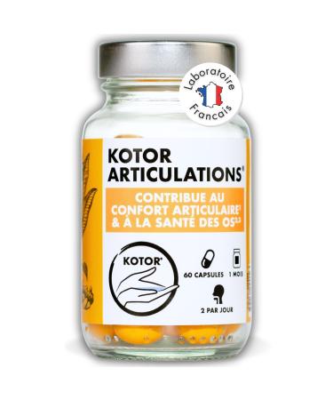 KOTOR JOINTS | Relieves Joint Pain | Cartilage Health & Bone Health | Turmeric + Ginger + Omega 3 + Vitamins C & E + Manganese | 60 Capsules | Natural Active | Made in France