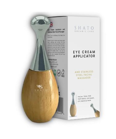 Shato Metal Eye Cream Applicator Tool. Massager Cold Face Roller for Facial Massage Anti Aging Reduce Puffiness Increase Firmness and Remove Eye Wrinkles.