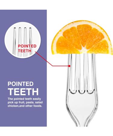 Clear Heavy Duty Plastic Forks - Pack of 80 | Disposable Party Supply - Buy Online on GoSupps.com